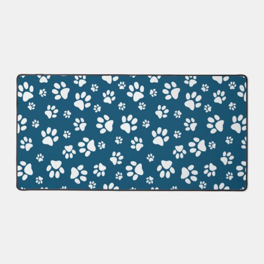 Mat de bureau pour Empreintes de pattes blancs (Recto)