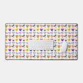 Mat de bureau Pride Hearts (Clavier et souris)