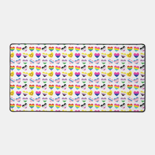 Mat de bureau Pride Hearts (Recto)