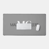 Mat de bureau professionnel gris et blanc (Clavier et souris)