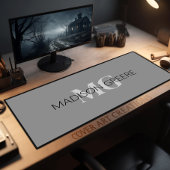 Mat de bureau professionnel gris et blanc