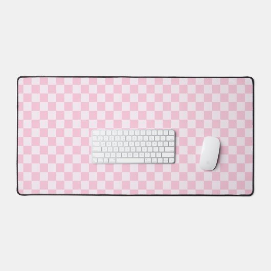 Mat de bureau rose À damiers Mousepad (Clavier et souris)