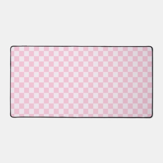 Mat de bureau rose À damiers Mousepad (Recto)