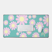 Mat de bureau Turquoise rose pâle (Clavier et souris)