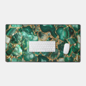 Mat de bureau Vert Jasper et Or (Clavier et souris)