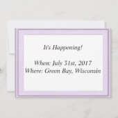 Mat de trame violet 5 po x 7 po Invitations (Dos)