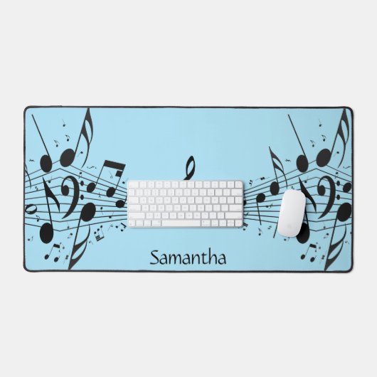 Mat du bureau de conception de notes musicales (Clavier et souris)