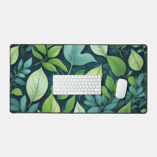 Mat du bureau de feuilles de printemps (Clavier et souris)