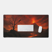 Mat du bureau d'éruption volcanique (Clavier et souris)
