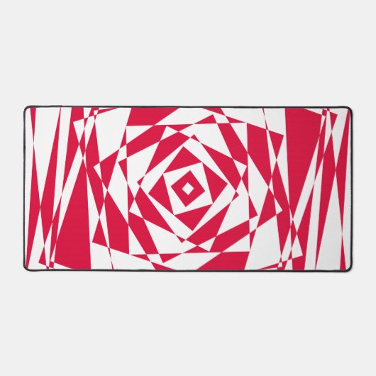 Mat du bureau d'illusion Abstraite blanche et roug (Recto)