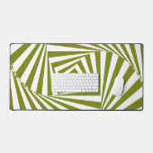 Mat du bureau d'illusion optique verte - 3D modern (Clavier et souris)