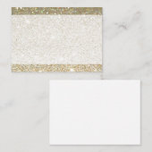 Mat gouden sprankelende visitekaartjes of RSVP-kaa Informatiekaartje (Voorkant / Achterkant)