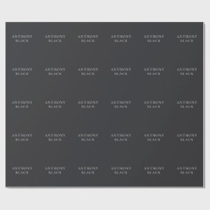 Mat Zwart Minimalistisch Eenvoudig Elegant Klassie Cadeaupapier