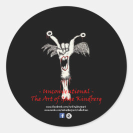 Mat zwart "onconventioneel" Logo Sticker #2