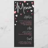 Mat Zwart Valentijnsdag Dinnerfeest Bruiloft Menu (Voorkant)