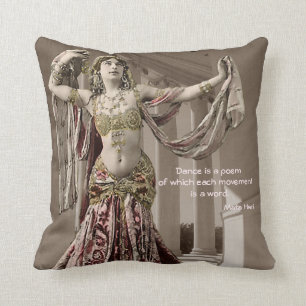 Mata Hari Bellydans Dancer Quote Kussen