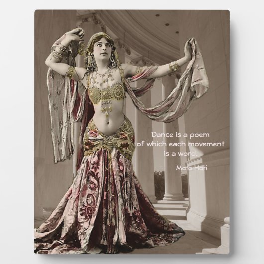Mata Hari  Bellydans Quote Fotoplaat (Voorkant)