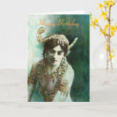 Mata Hari  Birthday Kaart (Gele Bloem)