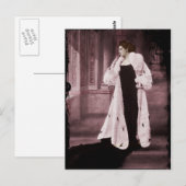 Mata Hari in White Fur Coat Briefkaart (Voorkant / Achterkant)