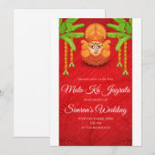 Mata ka Jagrata invitation Mata Chowki puja invita (Devant / Derrière)