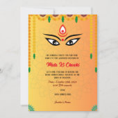 Mata Ki Chowki Goddess Durga Jagrata Uitnodiging (Voorkant)
