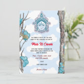 Mata Ki Chowki Goddess Durga Jagrata Uitnodiging (Staand voorkant)