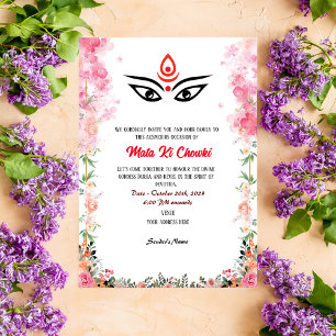 Mata Ki Chowki Goddess Durga Jagrata Uitnodiging