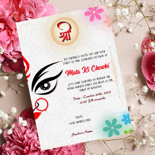 Mata Ki Chowki Goddess Durga Jagrata Uitnodiging