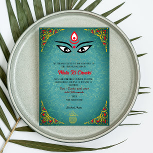 Mata Ki Chowki Goddess Durga Jagrata Uitnodiging