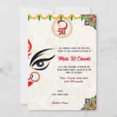 Mata Ki Chowki Goddess Durga Jagrata Uitnodiging (Voorkant)