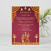 Mata Ki Chowki Uitnodiging Template (Staand voorkant)