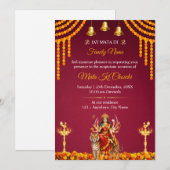 Mata Ki Chowki Uitnodiging Template (Voorkant / Achterkant)