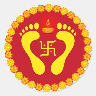 Mata Lakshmi voeten Ronde Sticker