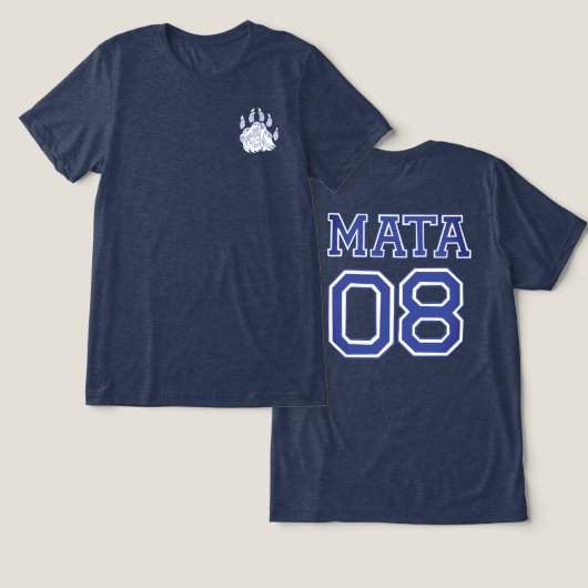 Mata Tri-Blend Shirt (Ontwerp Voorkant & Achterkant)