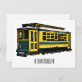 Mata trolley cartoon illustratie briefkaart (Voorkant / Achterkant)