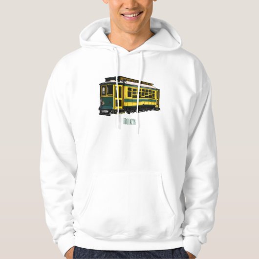 Mata trolley cartoon illustratie hoodie (Voorkant)