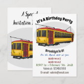 Mata trolley cartoon illustratie kaart (Voorkant / Achterkant)