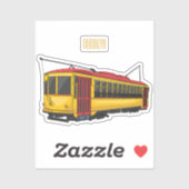 Mata trolley cartoon illustratie sticker (Vel)