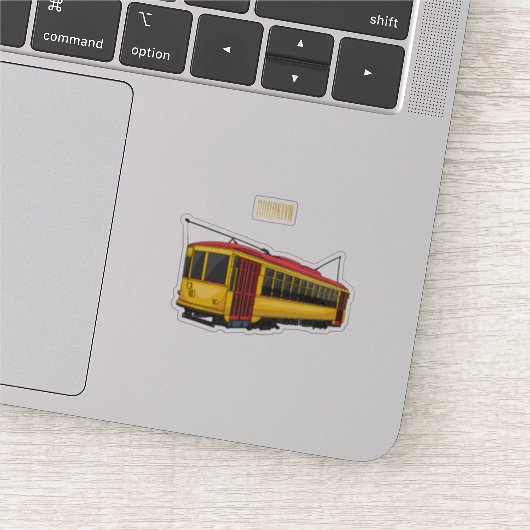 Mata trolley cartoon illustratie sticker (Detail)