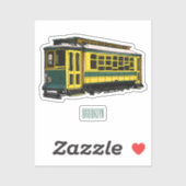 Mata trolley cartoon illustratie sticker (Vel)