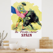 Matador Bulvecht, fiesta de toros, Spanje Poster (Keuken)