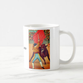Matador met cape en stier, Ciudad Juárez, Mexico Koffiemok