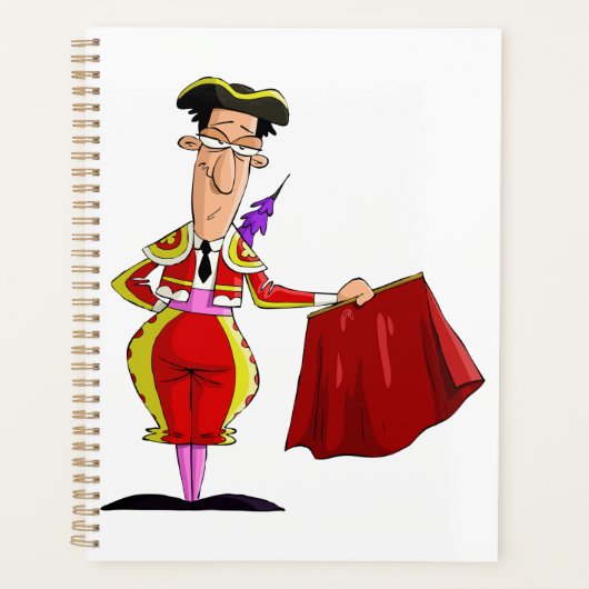 Matador with Red Cape Spanish Bullfighter Planner (Voorkant)
