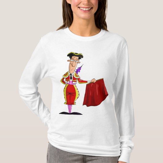 Matador with Red Cape Spanish Bullfighter T-shirt (Voorkant)