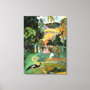 Matamoe of, Landschap met pauwen, 1892 Canvas Afdruk