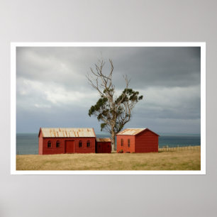 Matanaka Boerderij Buildings Privy Schoolhouse Pos Poster