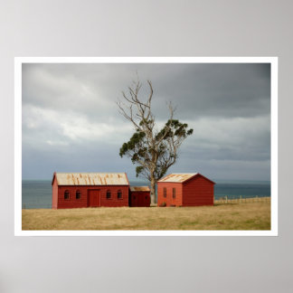 Matanaka Boerderij Buildings Privy Schoolhouse Pos Poster