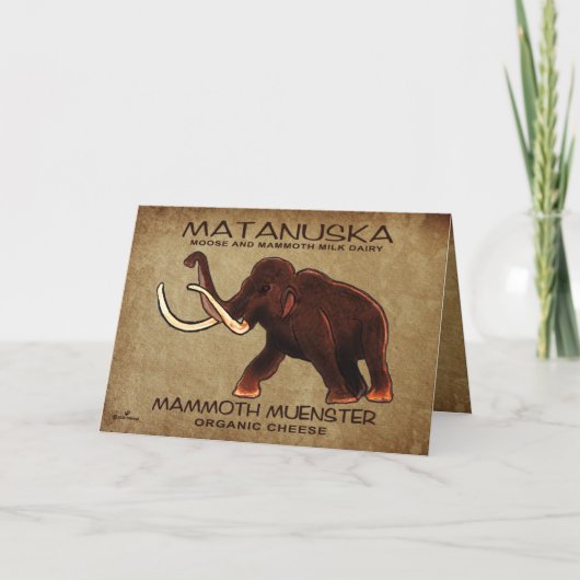Matanuska Mammoth Muenster Cheese Kaart (Voorkant)