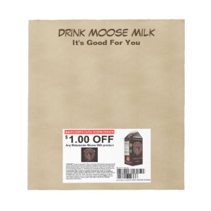 Matanuska Moose Milk Coupon Notitieblok