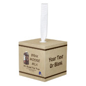 Matanuska Moose Milk Kubus Ornament (Voorkant hoekig)